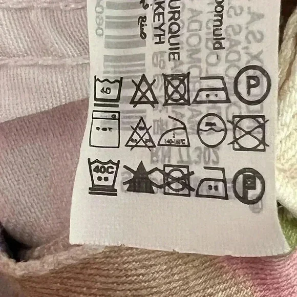 Zara Multicolor Denim Straight Jeans with Psychedelic Abstract Swirl print Sz 2 - Picture 13 of 13